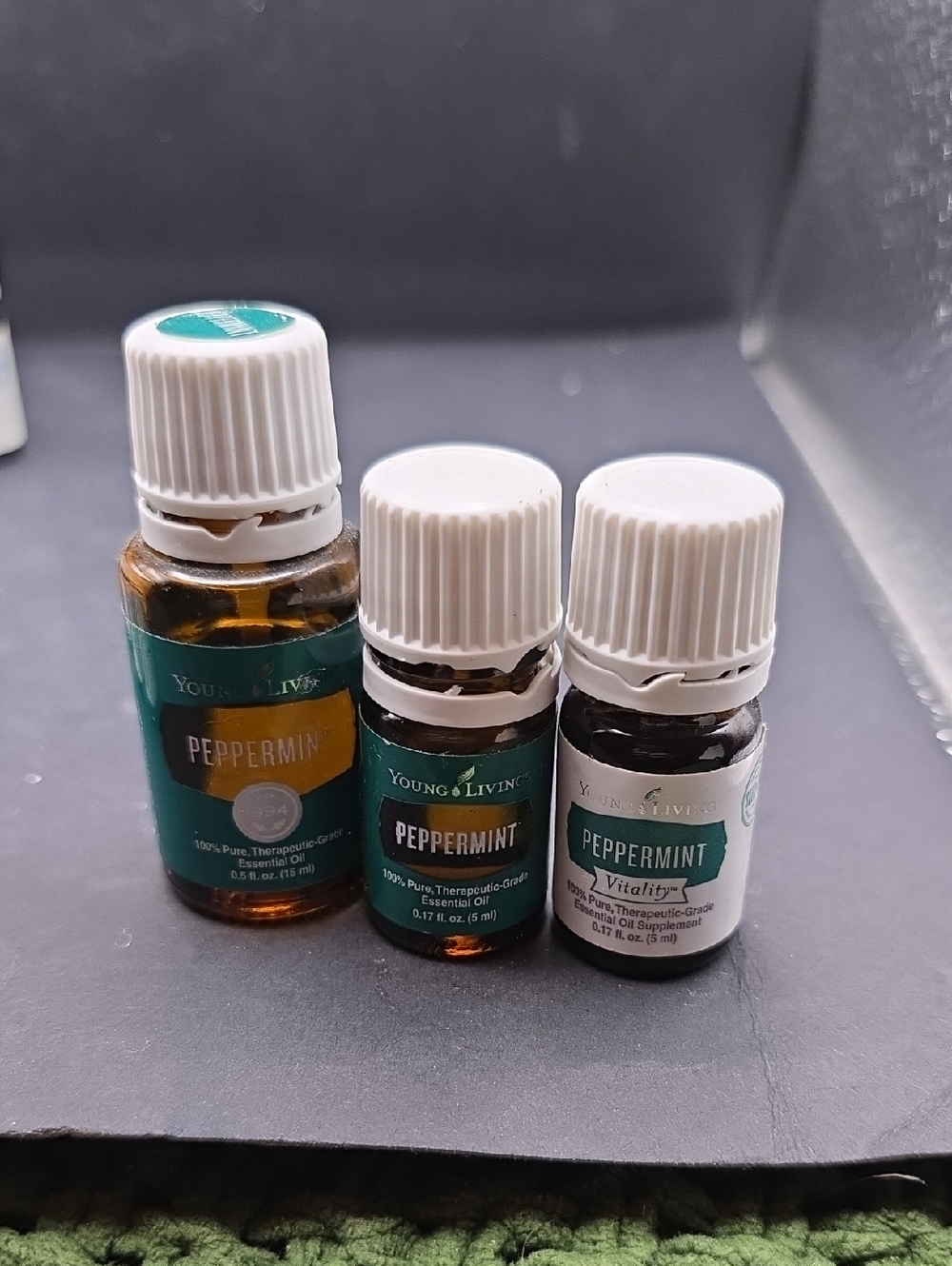 Young Living Peppermint Essential Oil Trio - 1 15ml and 2 5ml Bottles